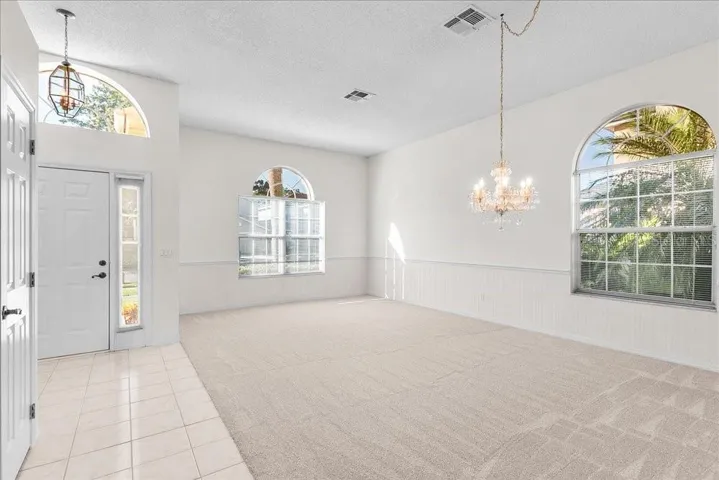 dining room and living room area