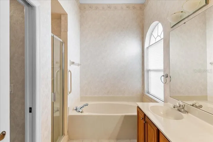 water closet first left, then second left is separate shower