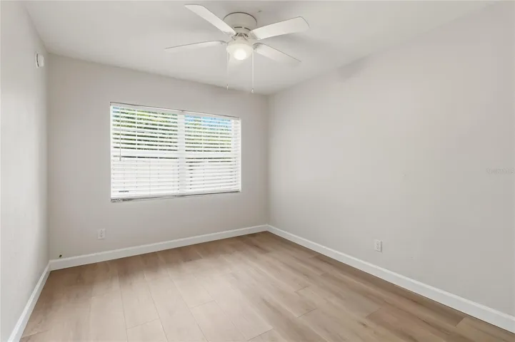 Bedroom 2 has nice lighting due to a lovely size window, but now direct sun light due to location