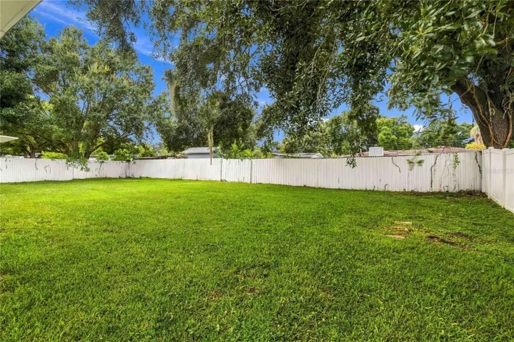 Nice fenced in back yard