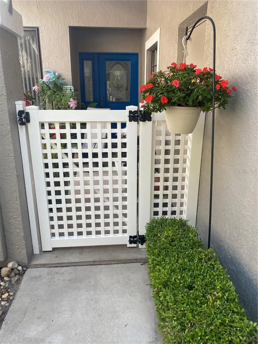 Front Entrance with new lattice &amp; Gate