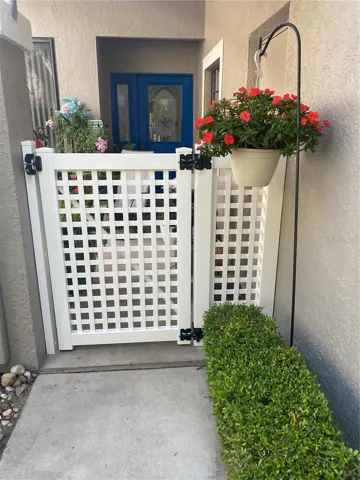 Front Entrance with new lattice &amp; Gate