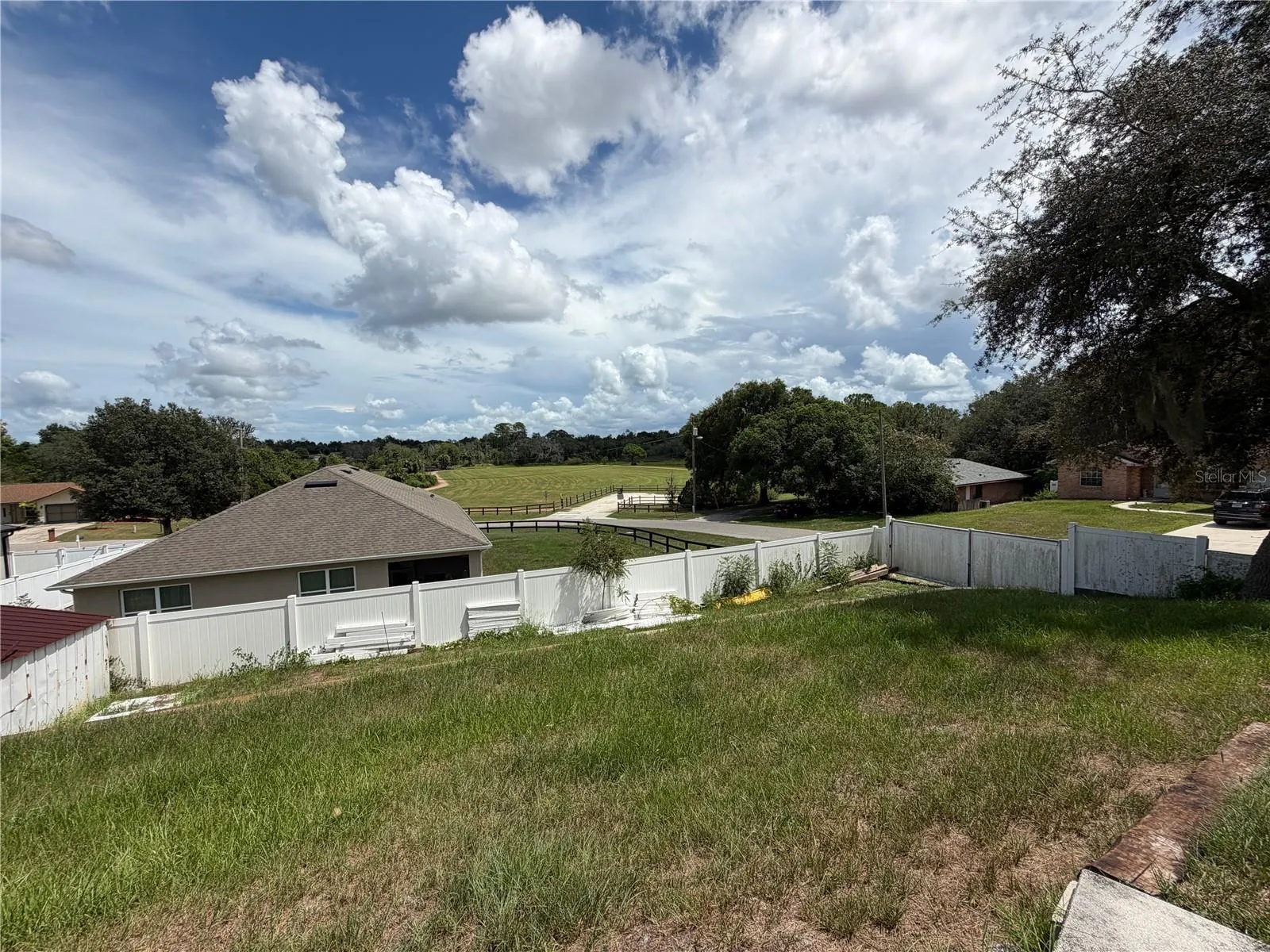 Fenced back yard