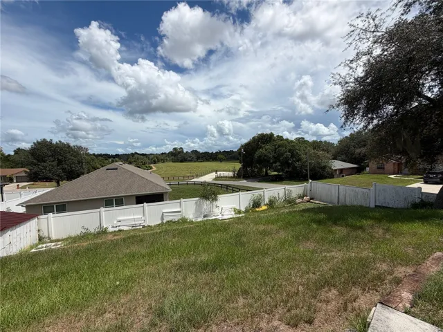 Fenced back yard