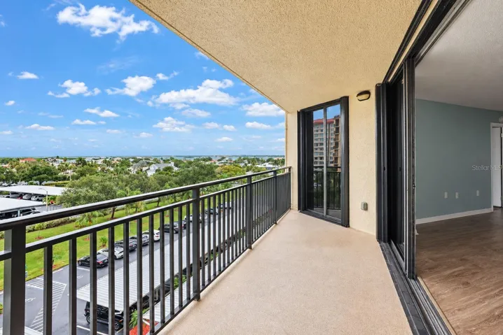 Large Patio undercover. New railings and non-skid flooring. Facing East