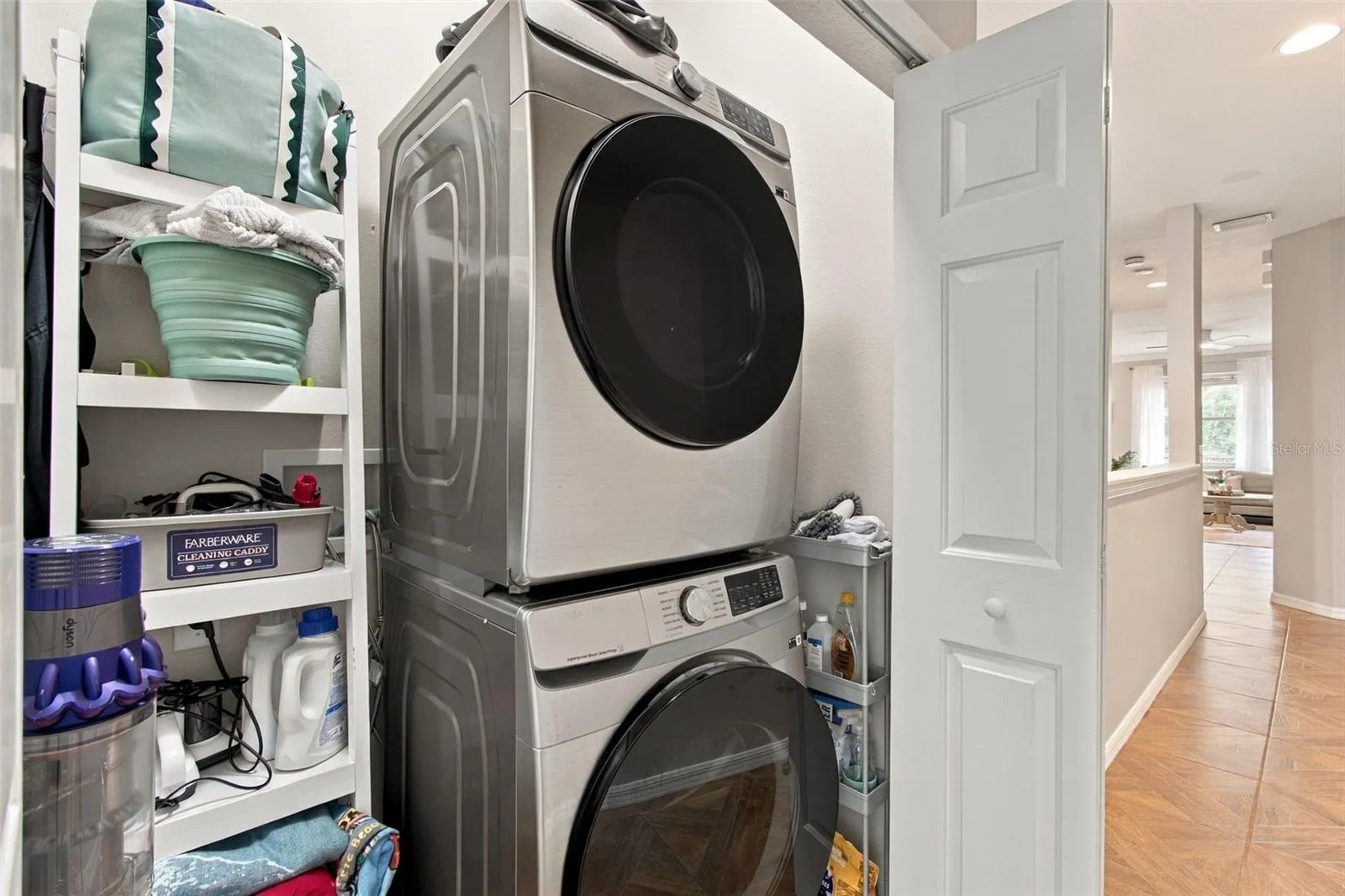 Laundry Closet with Storage
