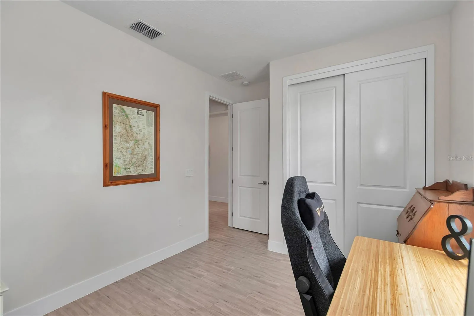 Large front bedroom - currently used as an office