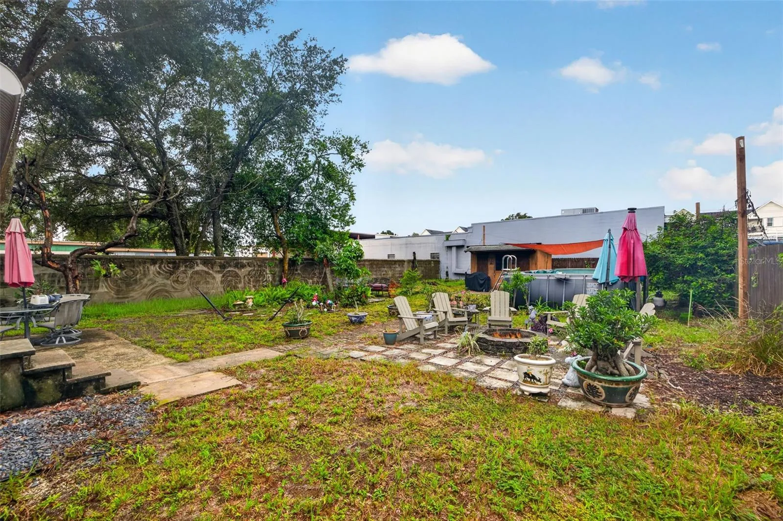 Private backyard