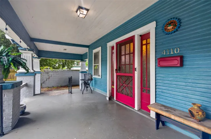 Covered front porch