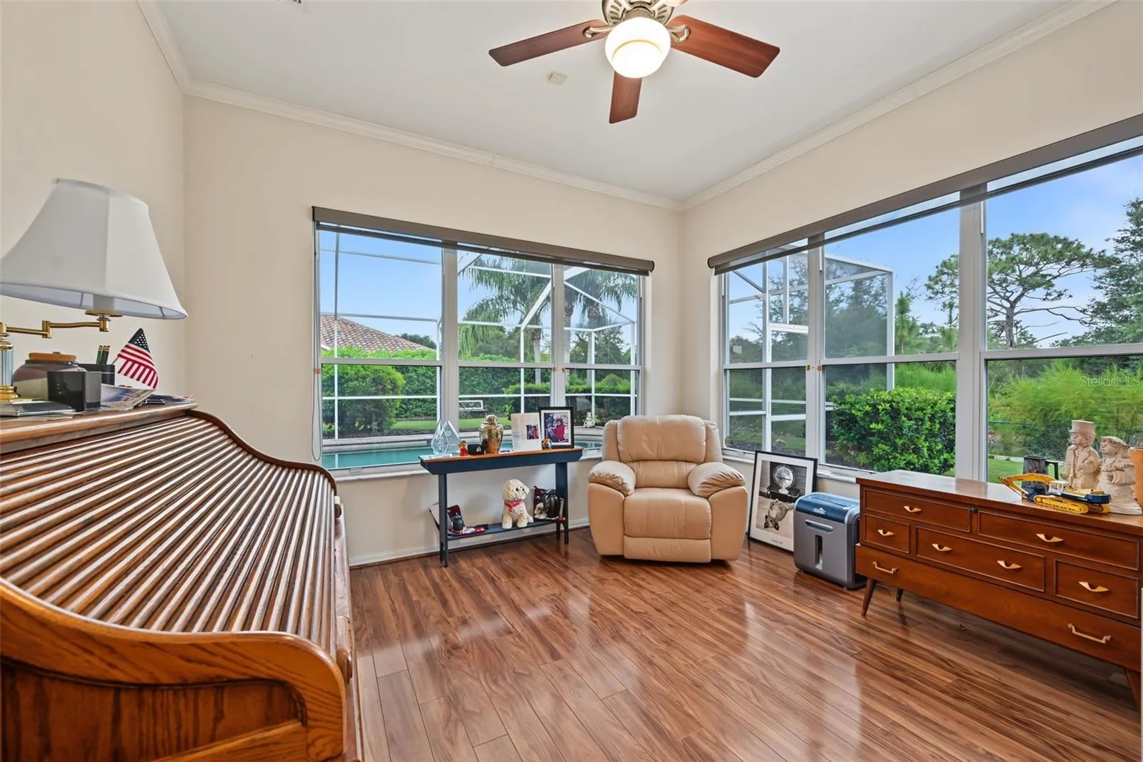 Large office/den/2nd family room at rear of home