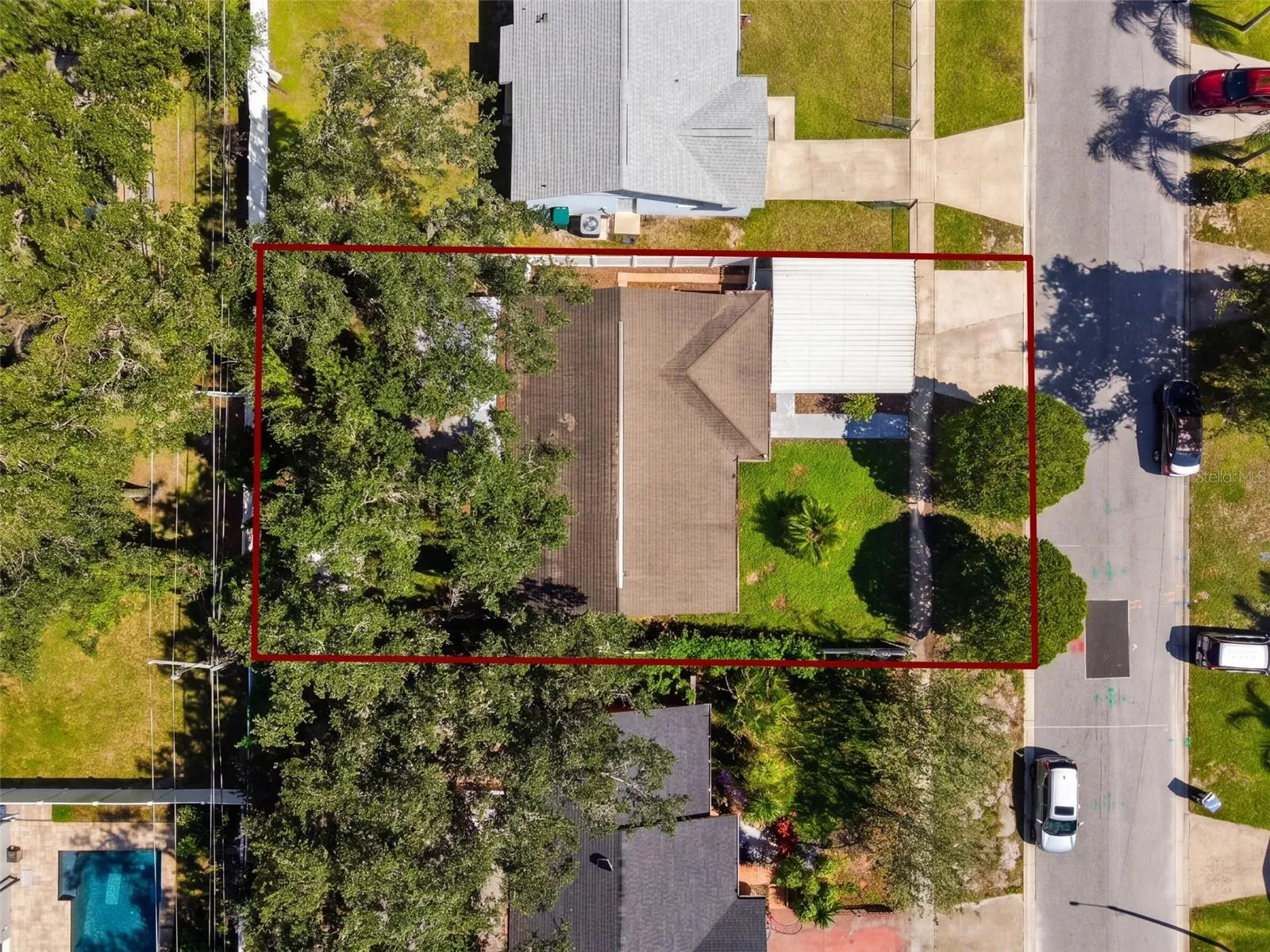 Arial view of Lot