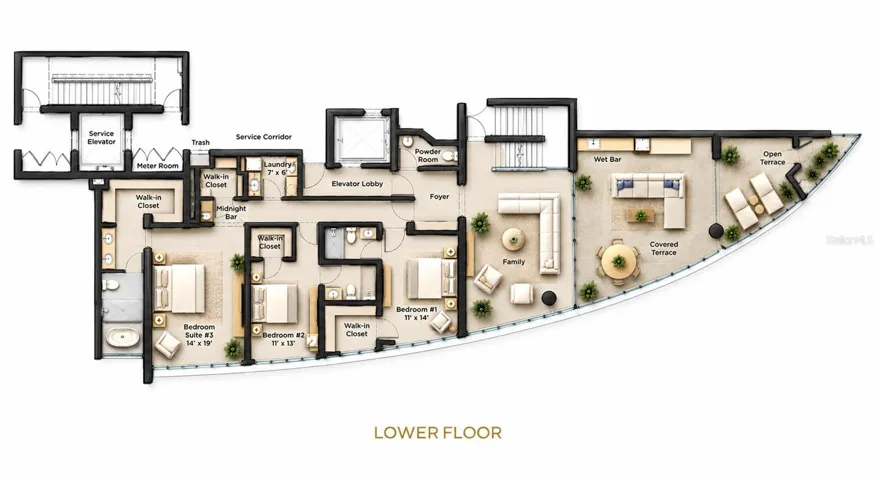 1st Level - Floor Plan