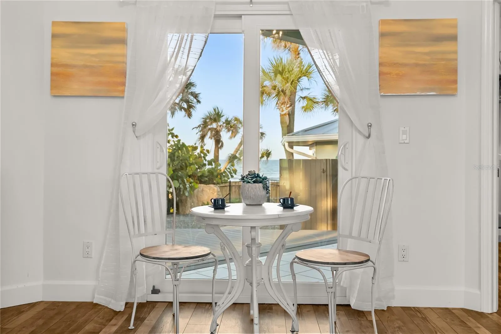 Ocean views for two from the master dinette