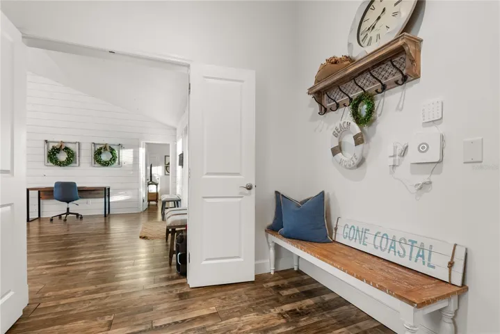 Master suite entrance with access to laundry room, ensuite bathroom and walk in closet