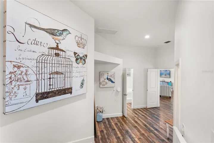 Master suite entrance with access to laundry room, ensuite bathroom and walk in closet