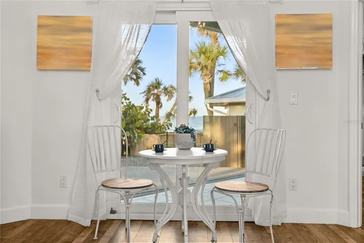 Ocean views for two from the master dinette
