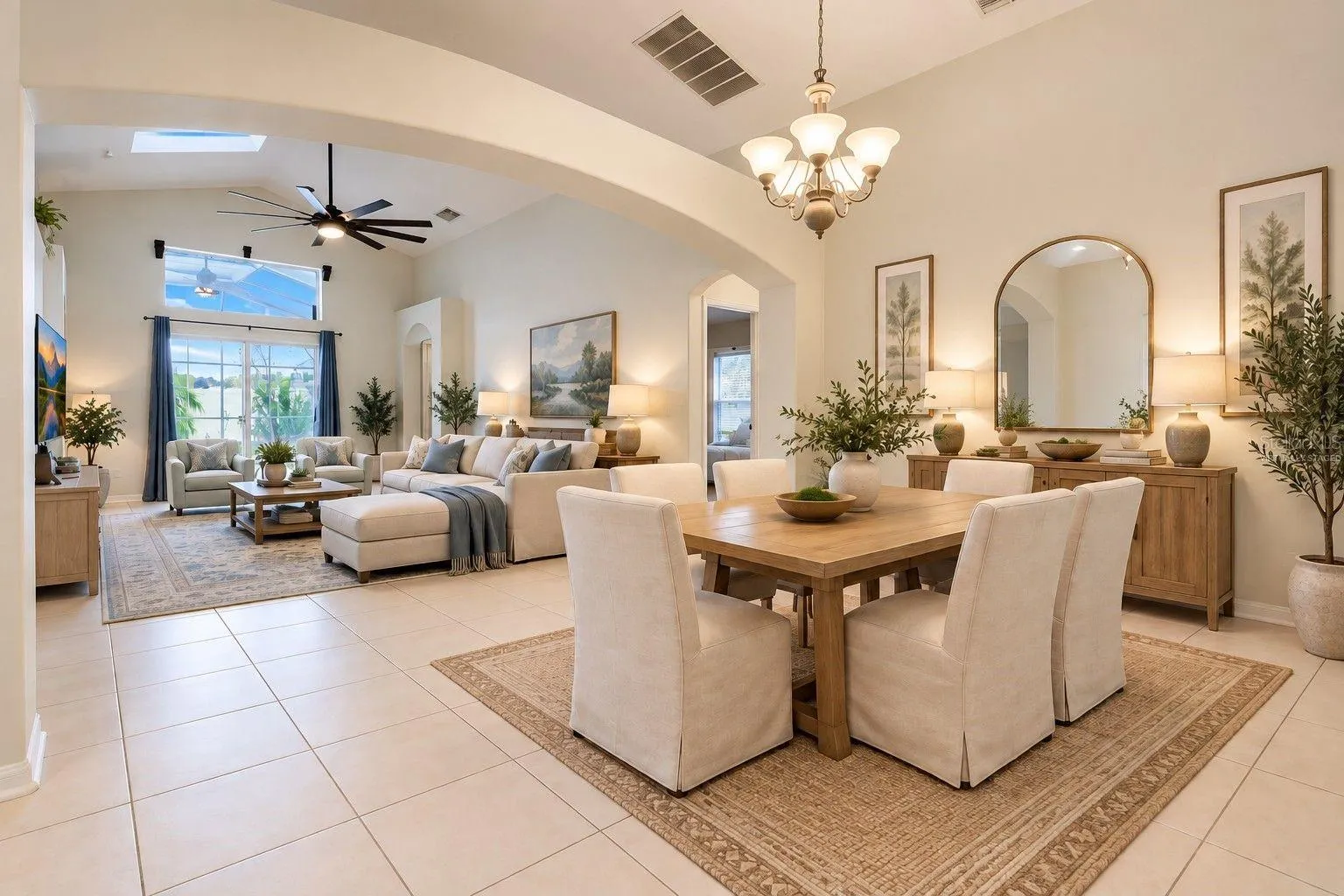 Living &amp; Dining Room - Virtually Staged
