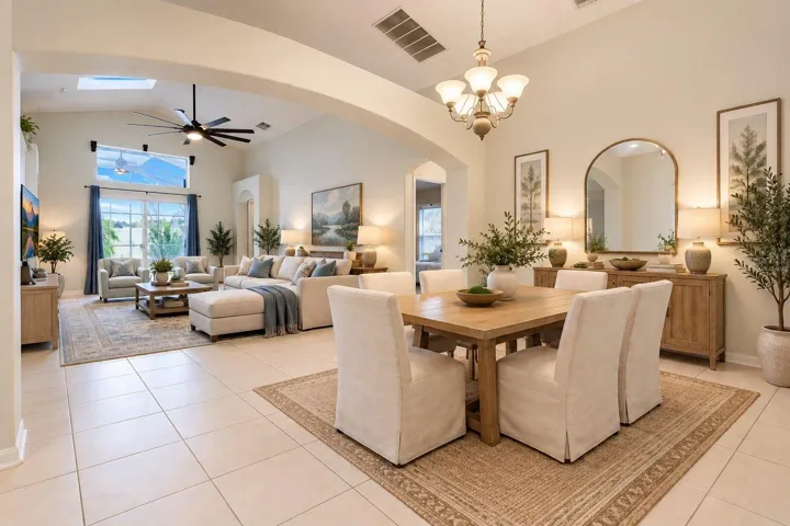 Living &amp; Dining Room - Virtually Staged