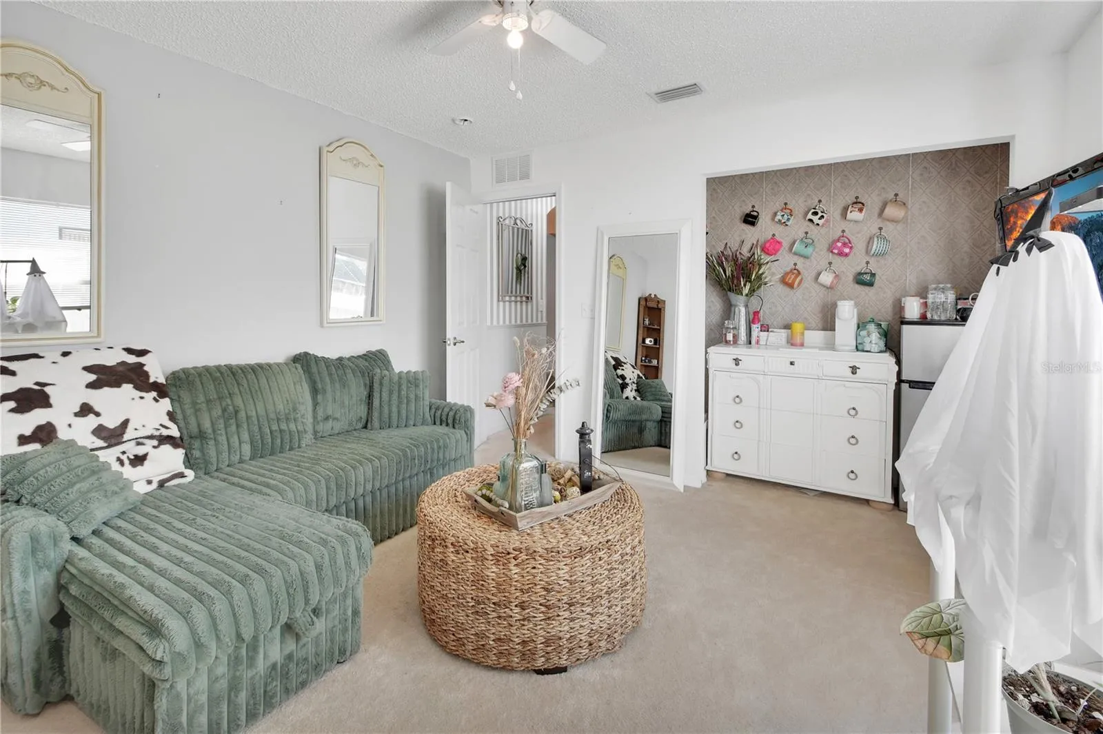 Bedroom 3 is being used as a comfy family room