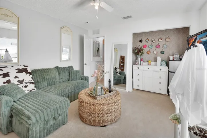 Bedroom 3 is being used as a comfy family room