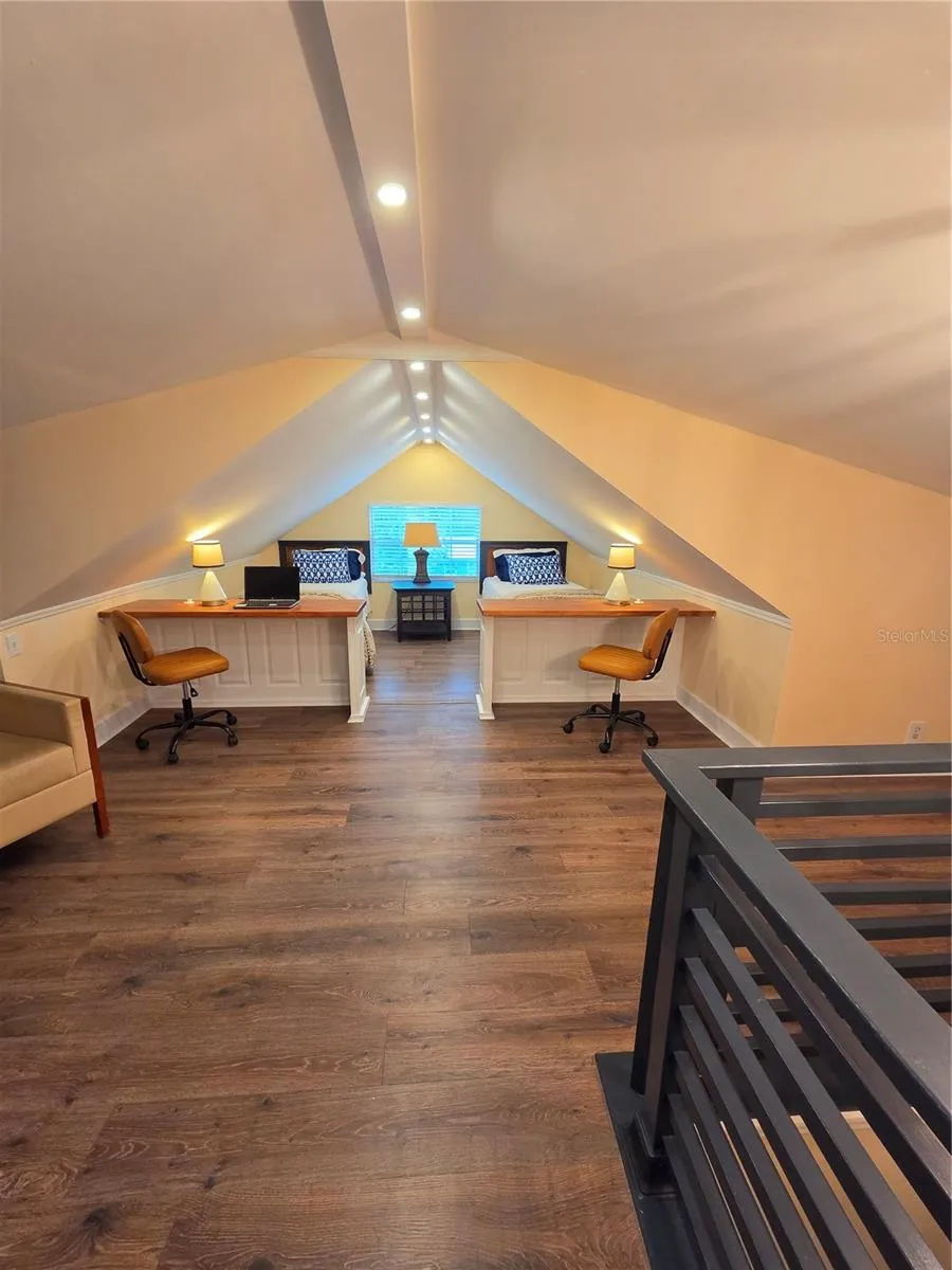 Sleeping Loft Built in Desks with charging ports
