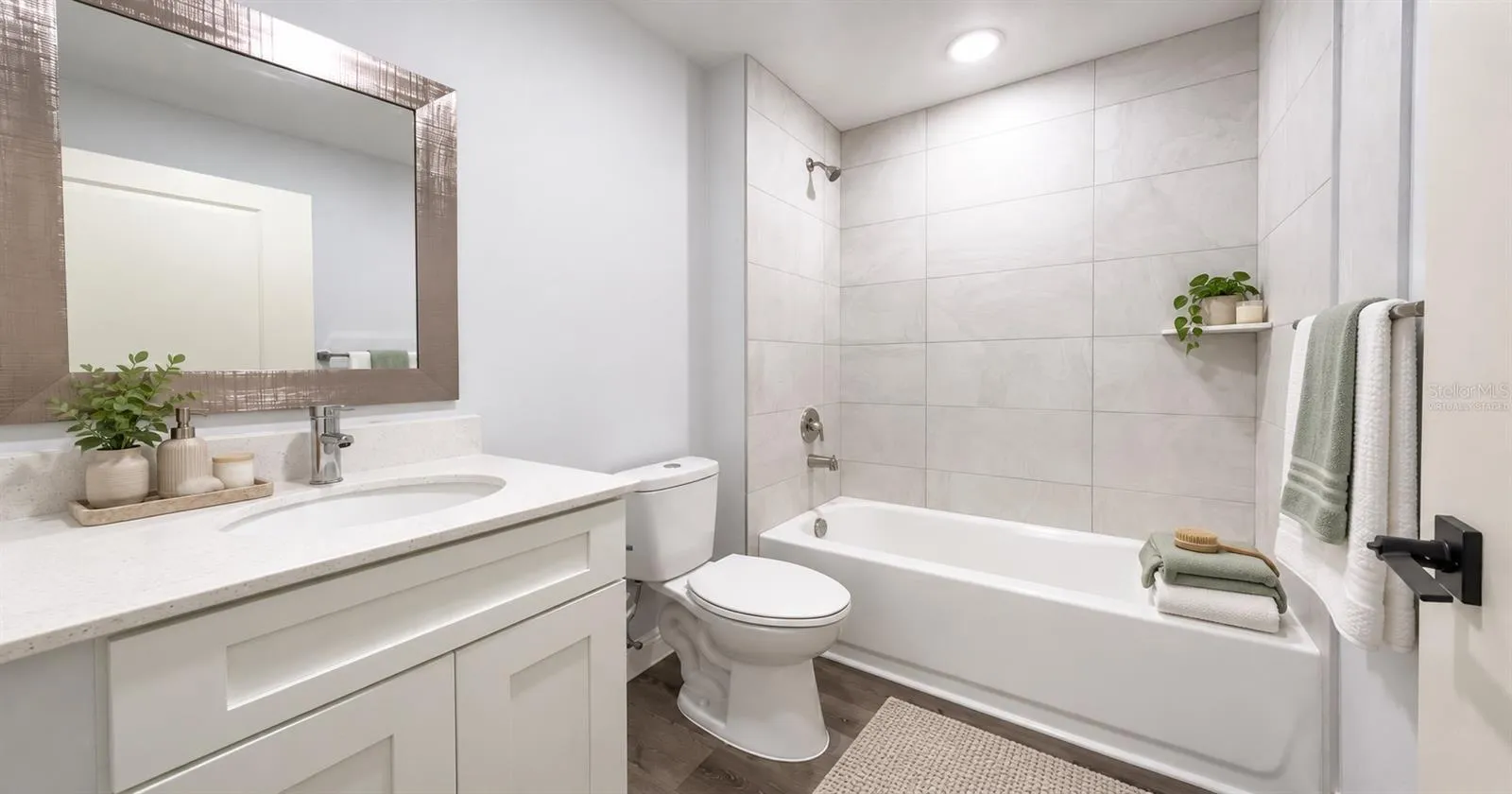 Virtually staged - bathroom.