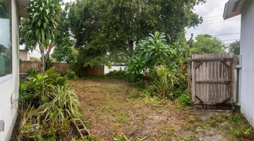 LEFT REAR SIDE OF BACKYARD