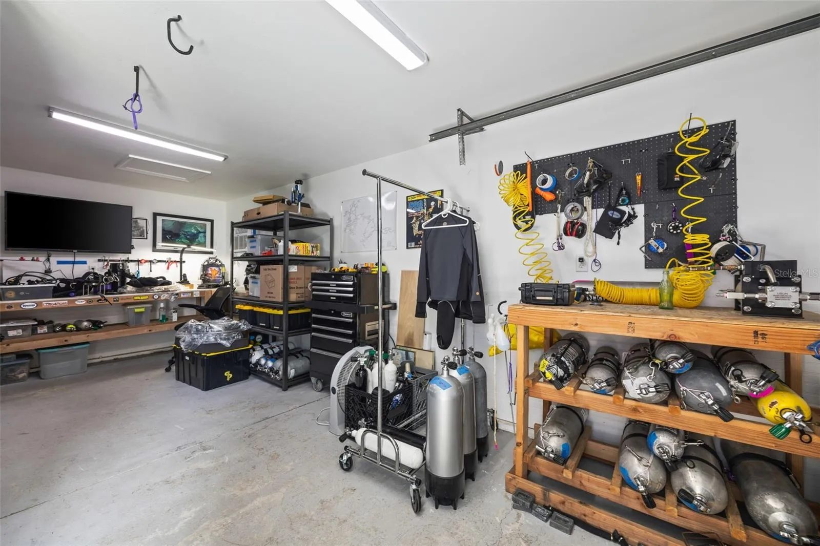 Finished off garage with a/c
