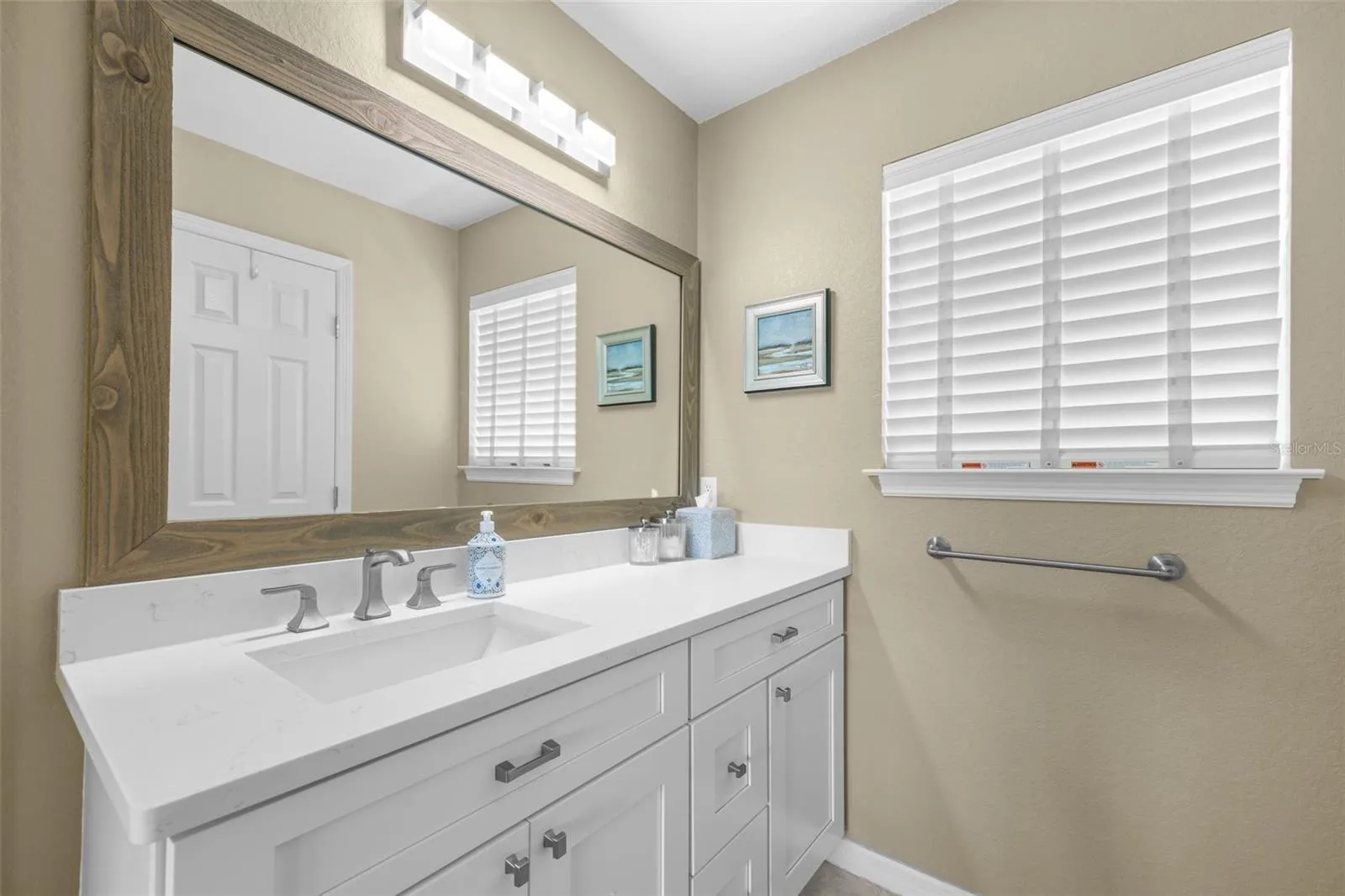 Master Bathroom Vanity Area with nice window for natural light