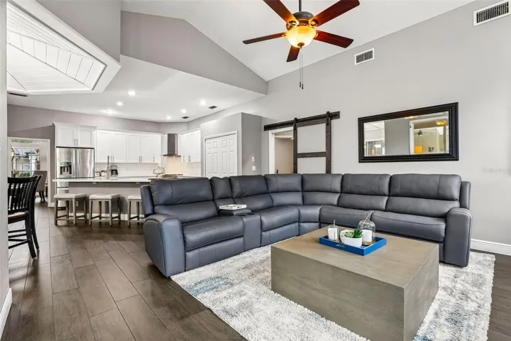 Kitchen Opens to Family Room