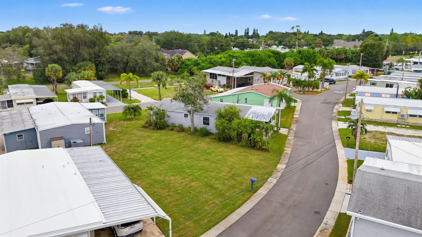 Arial view with Mobile Home removed to show vacant lot