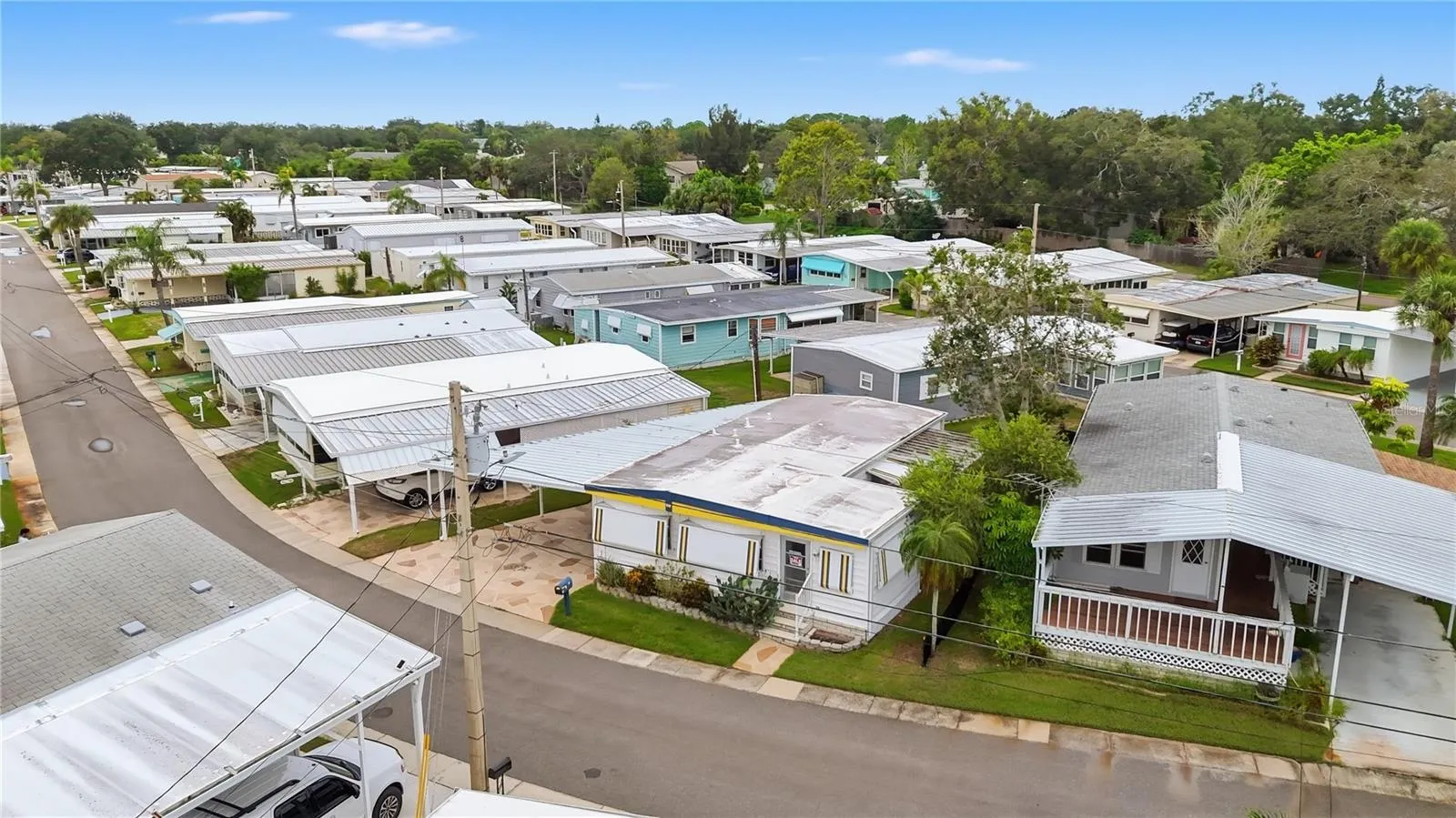 Arial View with Mobile Home