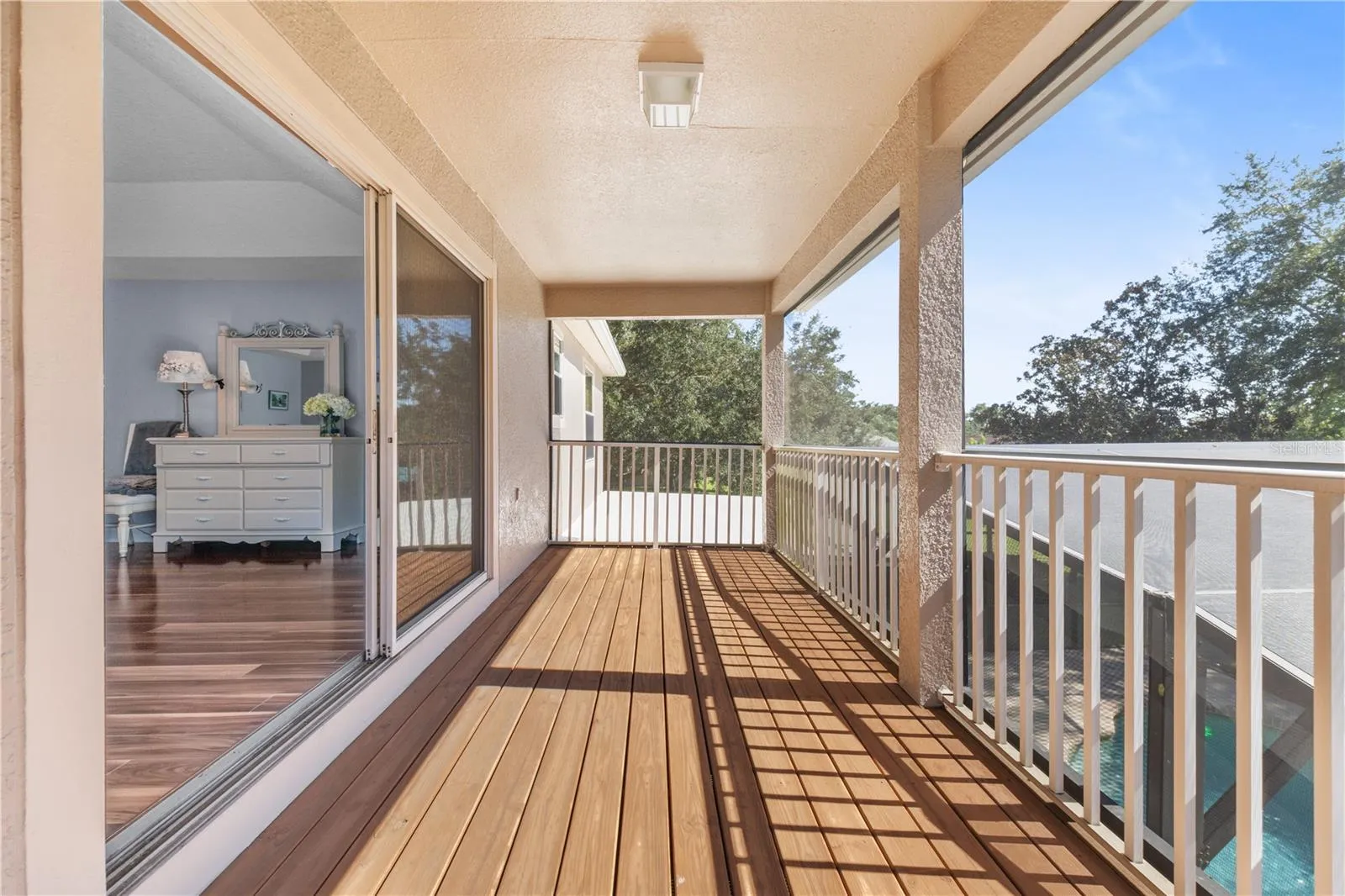 A private balcony