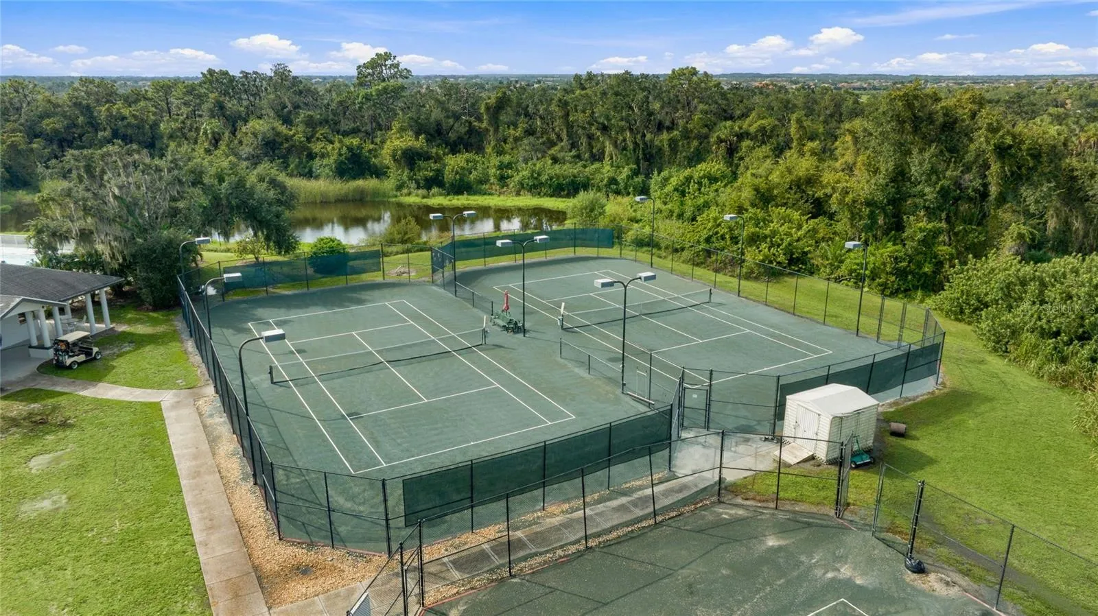 Lighted tennis center at River Wilderness