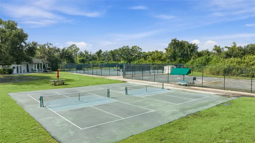 Dedicated pickleball courts at River Wilderness