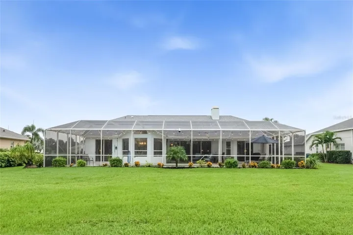 Large lot with plenty of green space.