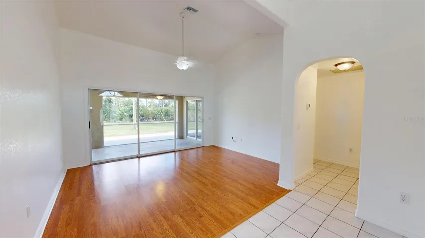 Split floor plan with the main bedroom off the living room.