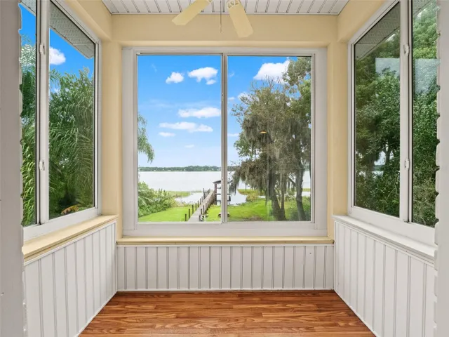 Upstairs enclosed balcony