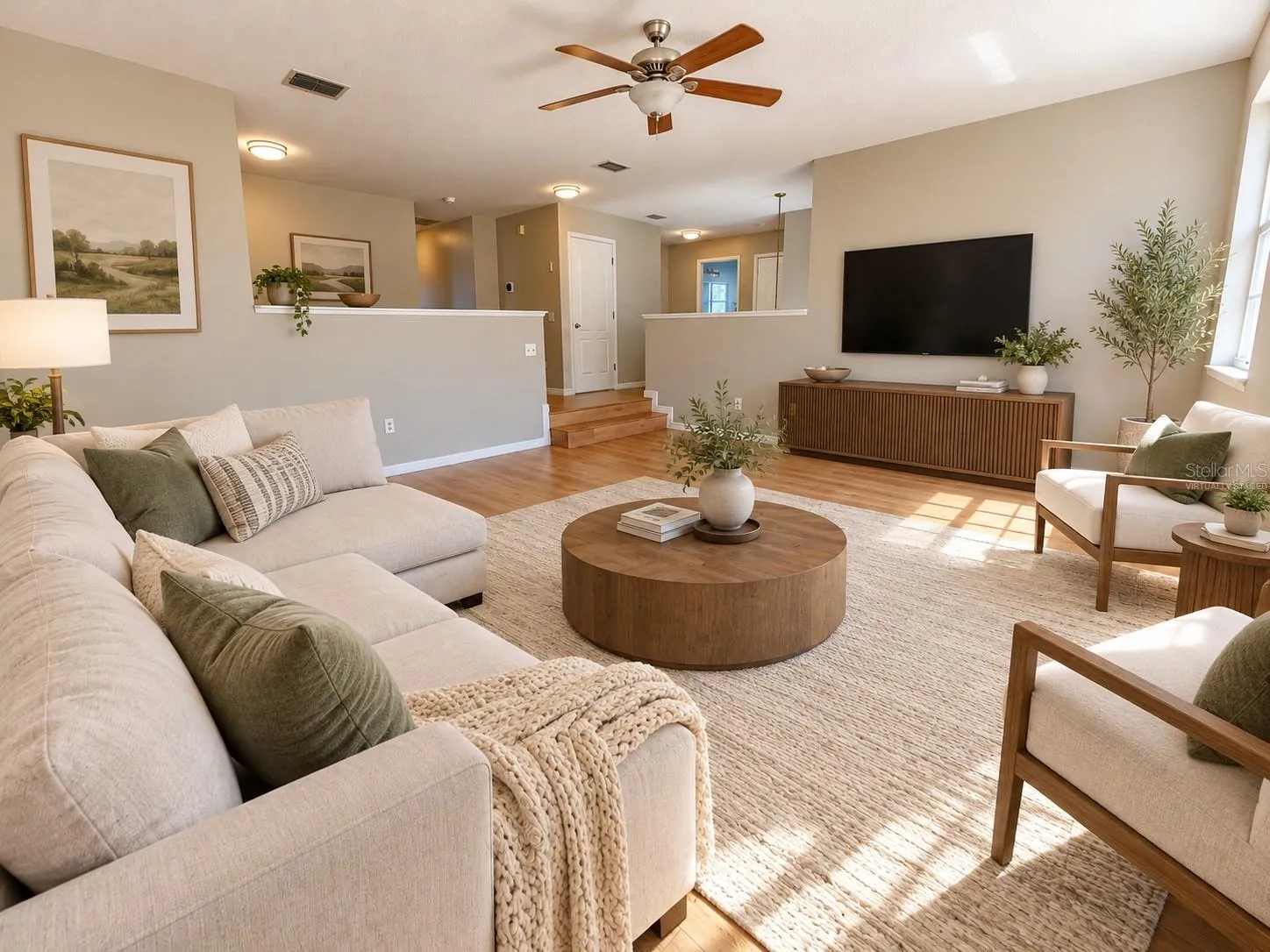 Virtually Staged  Upstairs Living Room / Bonus Room