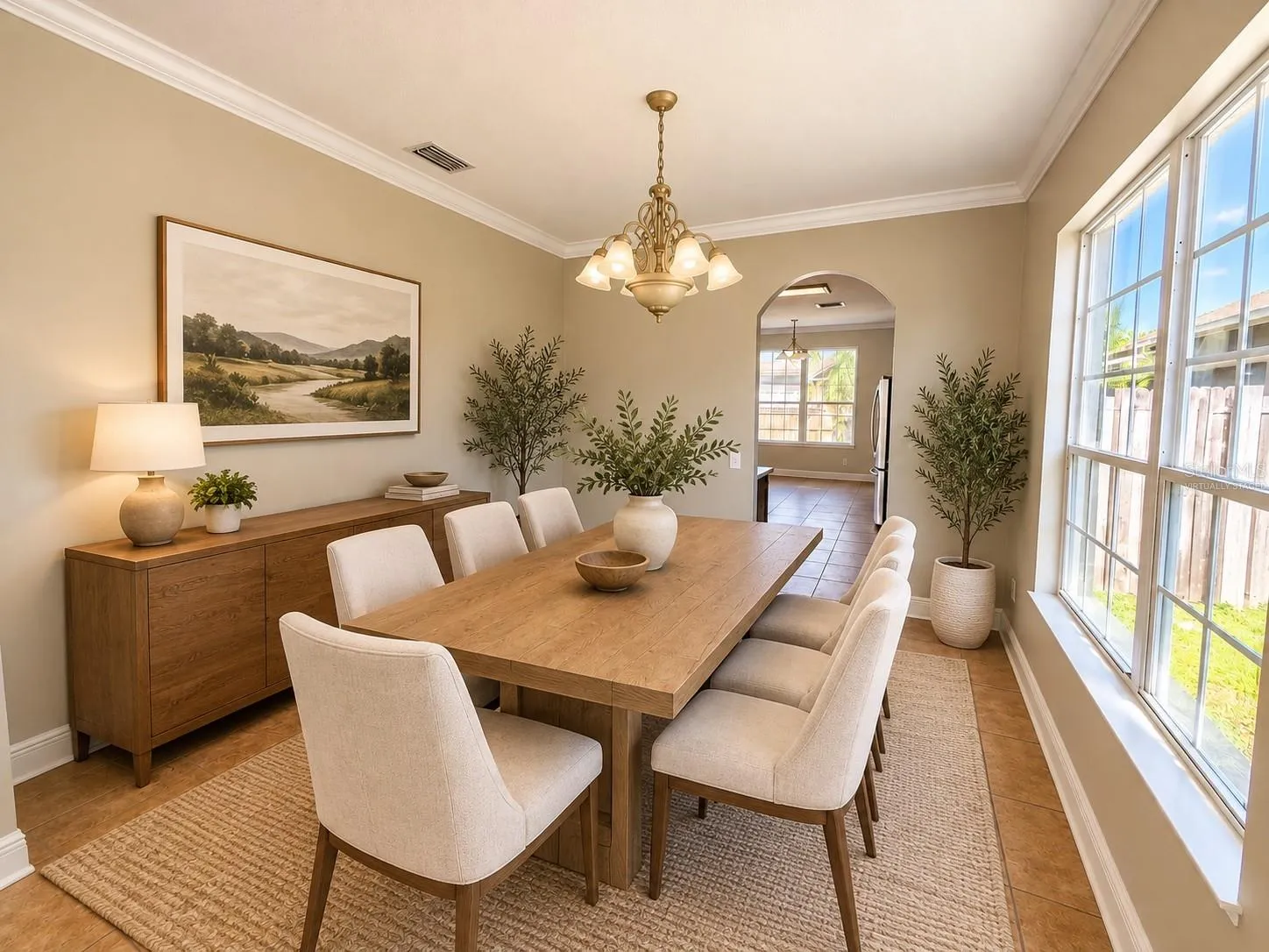 Virtually Staged Formal Dining Room