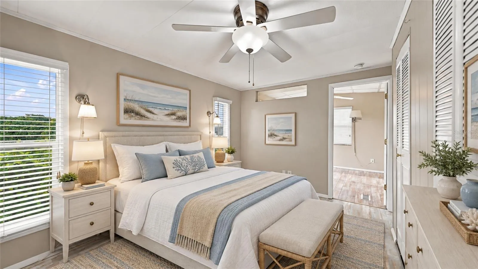 Virtually Staged Primary Bedroom