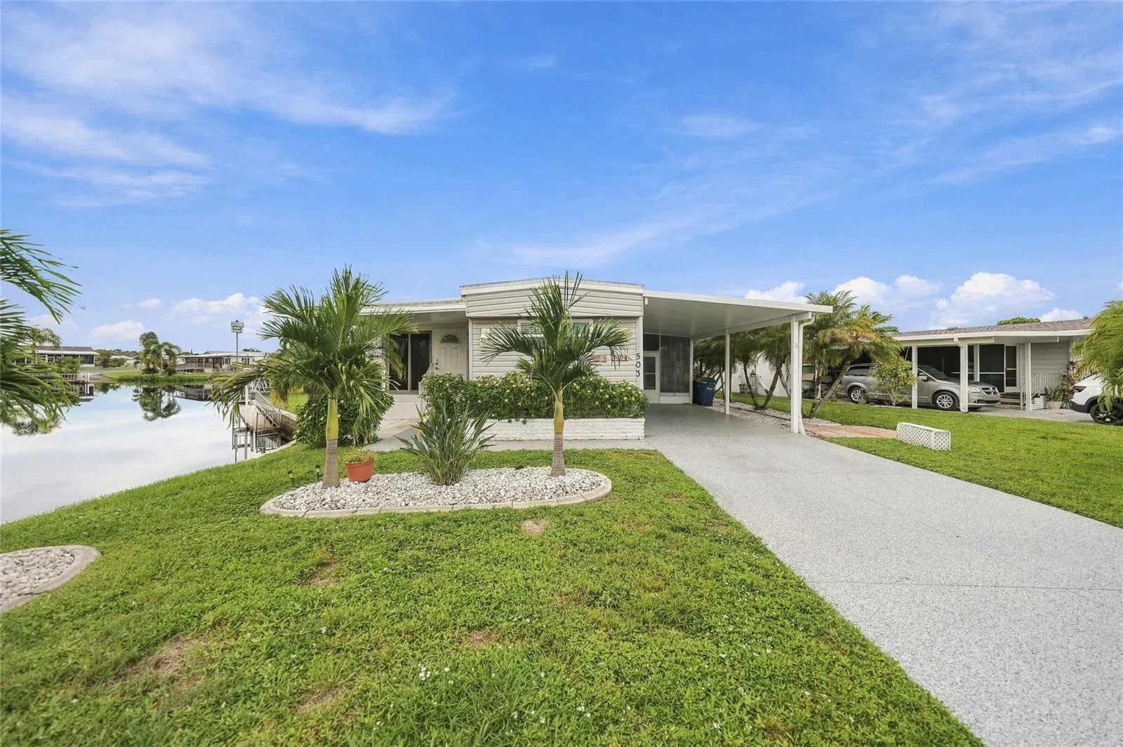 Front of Home with Long Driveway