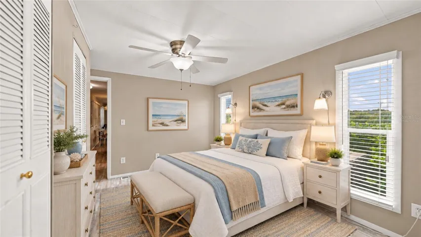 Virtually Staged Primary Bedroom