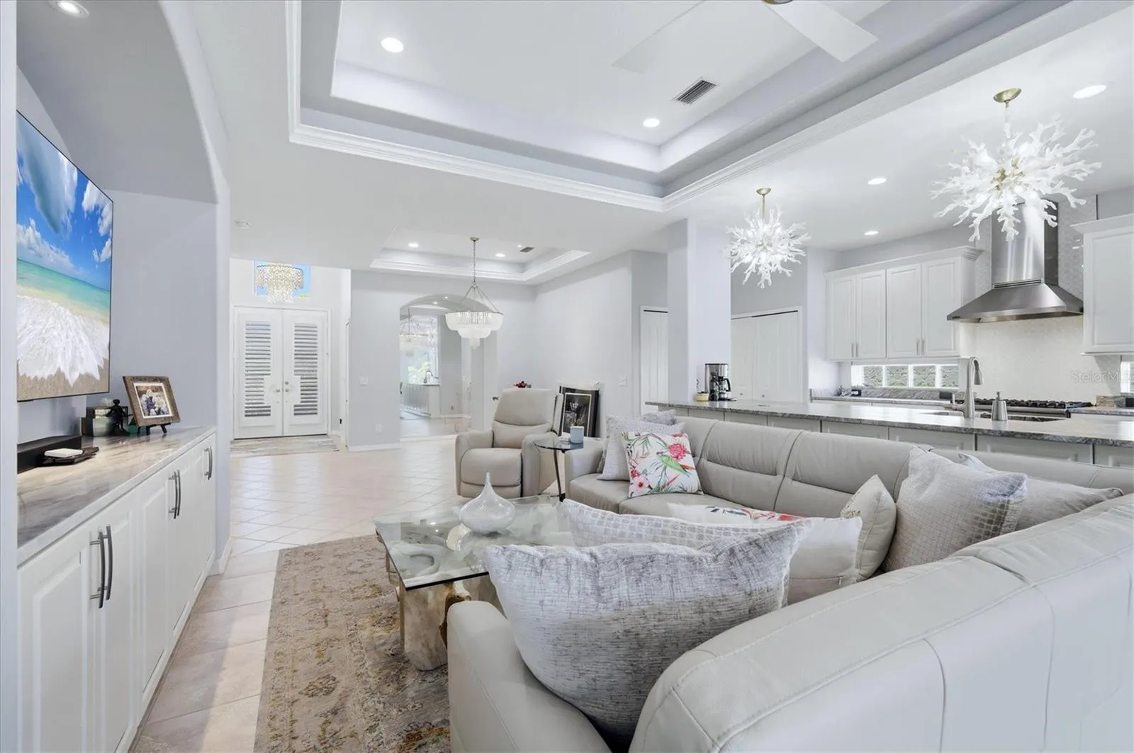 From Family Room looking into Dining Roon/Foyer/Kitchen