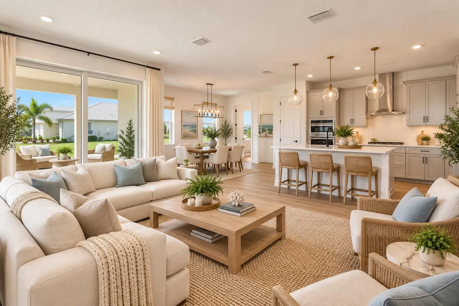 Great Room Digitally Staged