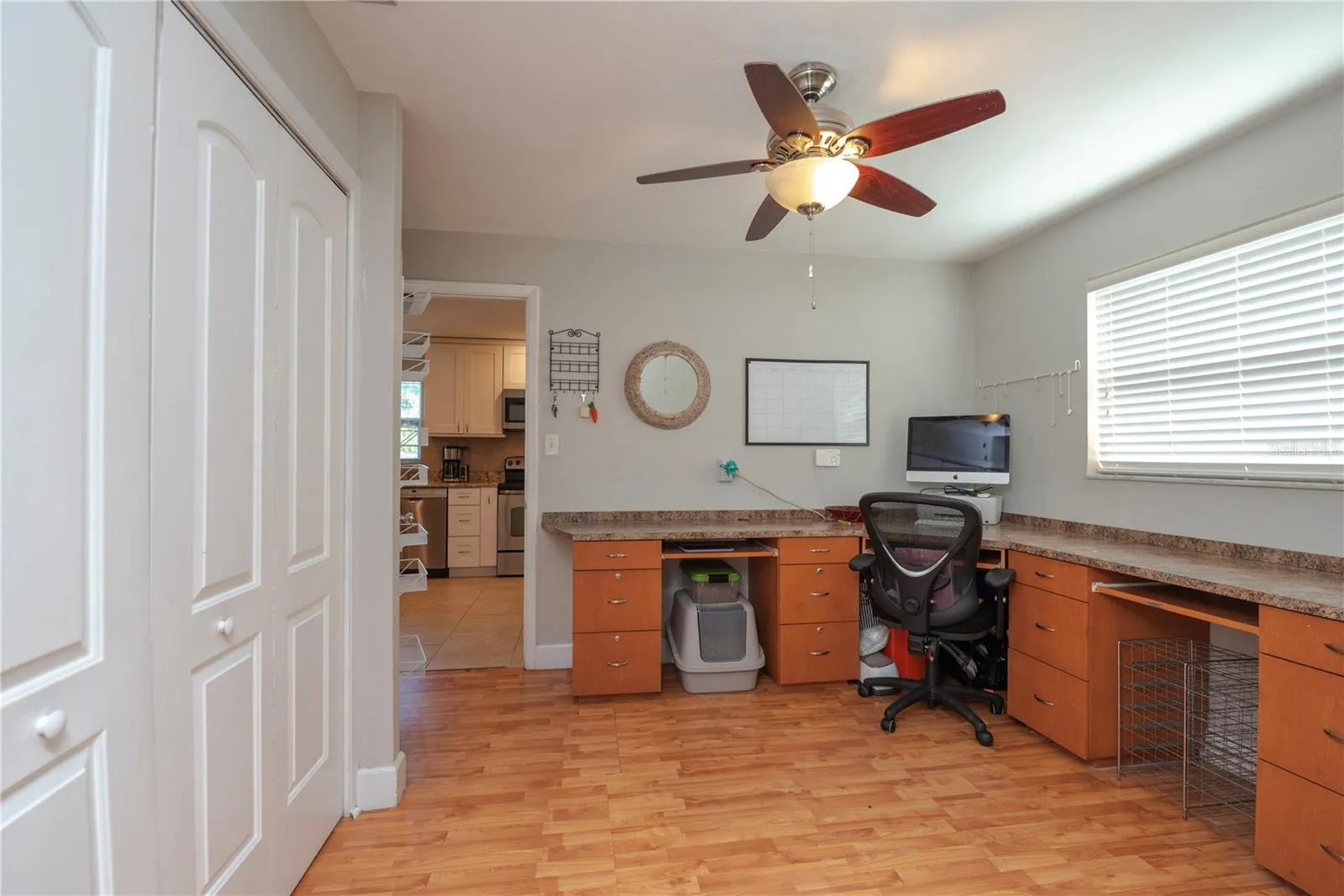 Bedroom 4 has a built-in desk.