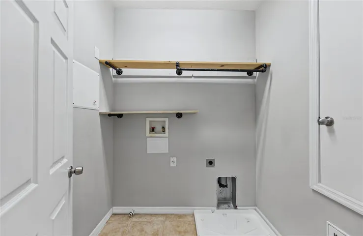 laundry area ready for your washer and dryer.