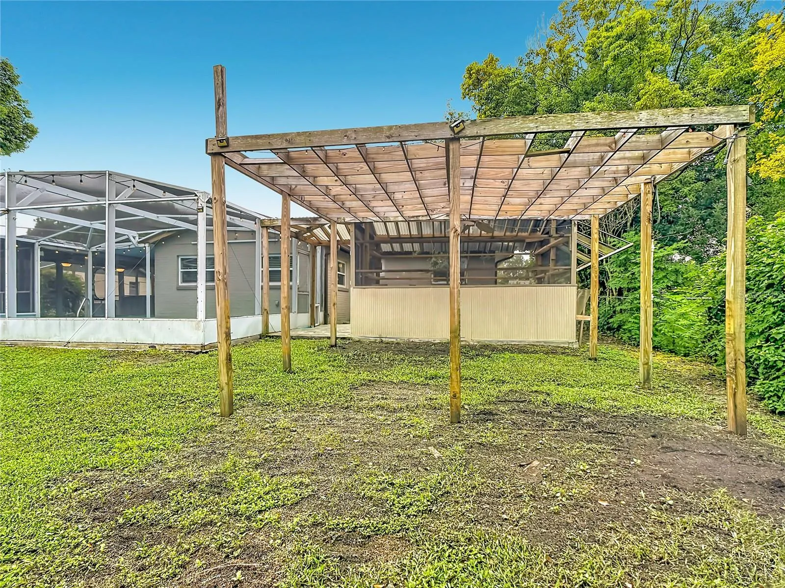Garden pergola.