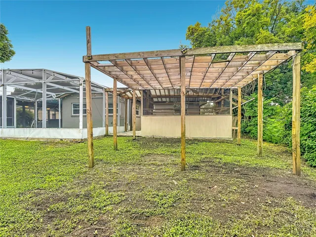 Garden pergola.