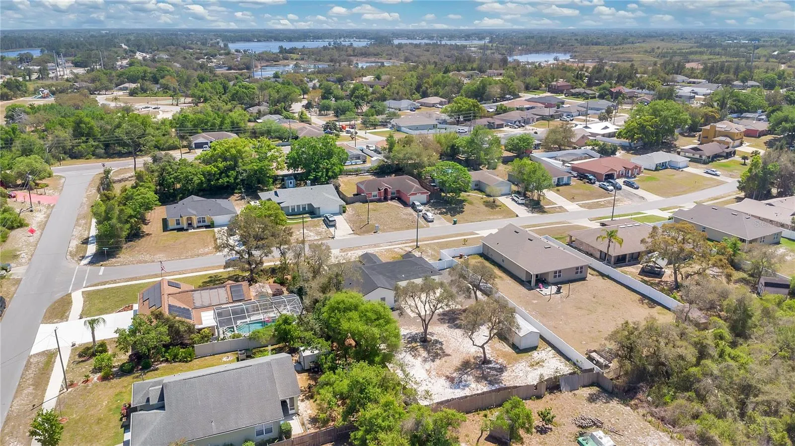 Aerial view of the area